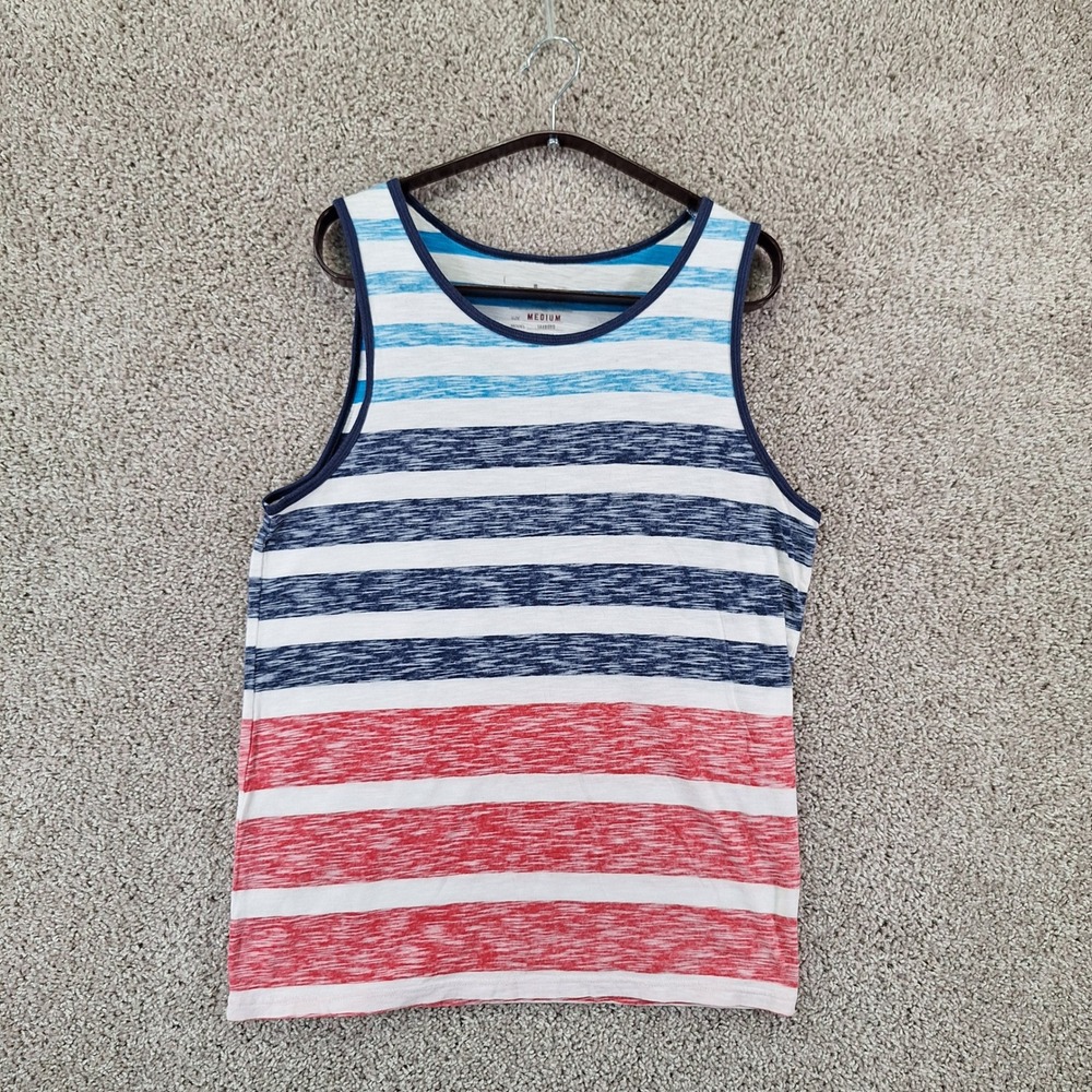 Urban Pipeline Tank Top Mens Medium Striped Sleeveless Crew Neck Casual Beach